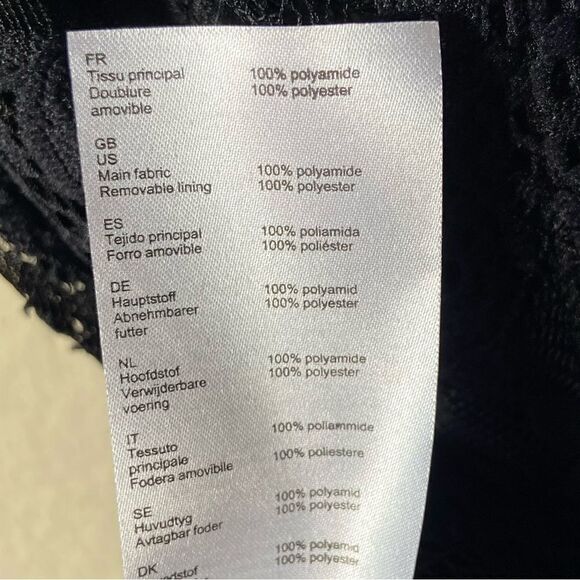 NWT Maje Riletta Maxi Black Dress Lace Sheer Floral Size S - Picture 13 of 14